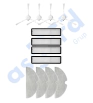 Dreame D9,D9 Max,L10 Pro,D9 Pro Uyumlu 4 Yan Fırça 4 Filtre 4 Mop PKT-iasgf0000132