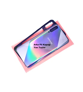 Samsung Galaxy A50S A507 kasa Arka Pil Batarya Kapağı MAVİ