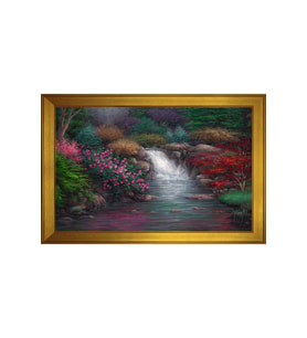 Manzara Temalı Kanvas Tablo 80 x 110 cm Gold Çerçeve