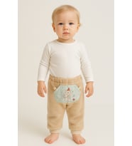 Erkek bebek Kanguru cepli Peluş Alt Pantolon - 3-6 AY / KAHVE