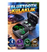 YD03 Aynalı Bluetooth Kulaklık Siyah, Dokunmatik Kontrol ve Gürültü Önleyici Özellik
