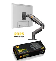Monitör standı North Bayou Nb F80 (2025 YENİ MODEL) Amortisörlü Tekli Monitör Standı Gri (17-32 INÇ)-(2-9 KG) (Siyah)