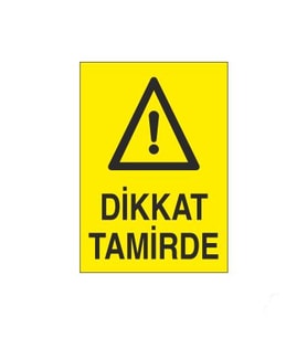 Dikkat Tamirde Uyarı Levhası 60x90cm (Karışık)