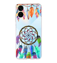 PrintiFy Tecno Camon 19 Neo ile Uyumlu 1mm Slim Fit Nazar Boncuğu 6 Baskılı Şeffaf  Kılıf