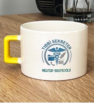 Kişiye Özel Tıbbi Sekreter Lüks Fincan Tıp Bayramı Hediyesi