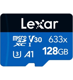 LEXAR 128GB LMS0633128G-BNAAA LEXAR 633X 128GB MICRO SD CARD MICROSDXC UHS I CARD SD ADAPTER UP TO 100MB S READ