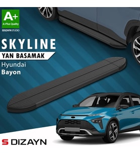 S-Dizayn Hyundai Bayon Skyline Siyah Yan Basamak 173 Cm 2021-2024 A+ Kalite