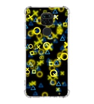 Xiaomi Redmi Note 9 Köşe Korumalı Antişok Kapak Semboller Tasarımlı Şeffaf Silikon Kılıf