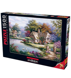 Anatolian Puzzle 1500 Parça Kuğular ve Kır Evi 4529