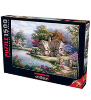 Anatolian Puzzle 1500 Parça Kuğular ve Kır Evi 4529