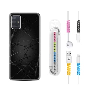 Samsung a71 A72 A73 A7 A9 2018 C7 C9 Kılıf Kablo Koruma Spiral Silikon Dikenli Tel 1779