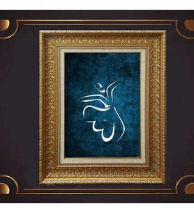 Gold Altın Kalın Çerçeveli Paspartulu Tablo s501