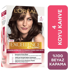 Loreal Excellence Creme Saç Boyası 4 Koyu Kahve