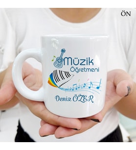 Kişiye Özel Müzik Öğretmeni ve Resimli Öğretmenler Günü Kupa Bardaklar