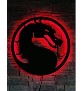 Led Işıklı Tablo Dekoratif Mortal Kombat Duvar Süsü Dekorasyon