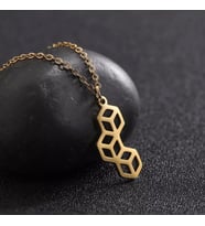 Kişiye Özel 925 Ayar Gümüş Küp Kolye (Gold)