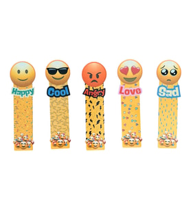 5 Adet Emoji Kitap Ayracı (15 cm) (Karışık)