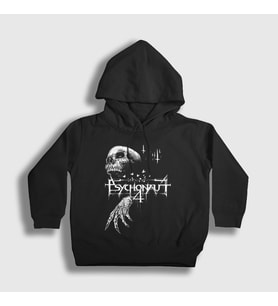 Presmono Unisex Çocuk Siyah Godmachine Psychonaut 4 Kapüşonlu Sweatshirt 452581tt