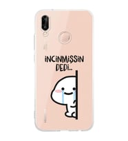 Huawei P20 Lite Uyumlu Baskılı Yumuşak Silikon Şeffaf Telefon Kılıfı