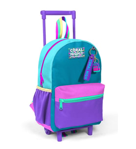 Minik Yuva Çekçekli Sırt Çantası Pembe Pastel Renkli İki Bölmeli 24059