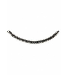 Rodyum-Siyah Çelik Erkek Çelik Bileklik Boy 21.5 Cm / 1.0 Cm - Ebl0046
