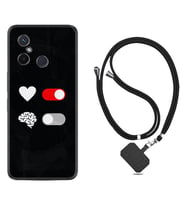 Xiaomi Redmi 12C Kılıf Silikon Boyun Askılı İpli Desenli Silikon Love Brain 1722