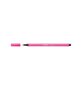 Stabilo Keçe Uçlu Boya Kalemi 1 MM Fosforlu Pembe 68/056 (10 Lu Paket) (Karışık)