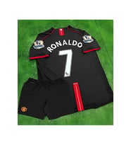 M.Unitedd Moskova 2008 Sezonu Cristiano Ronaldo Çocuk Forması 4'lü Set (BLACK) (Siyah)