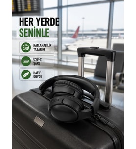 Katlanabilir Usb-c Şarjlı Bluetooth Kulaklık