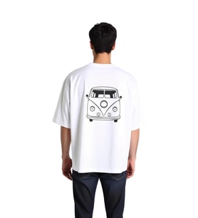Vintage Van Retro Tasarımı Baskılı Erkek Oversize Tişört