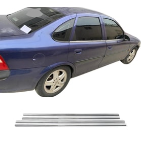 Opel Vectra B Krom Cam Çıtası 4Parça 1995-2003 Arası P.Çelik