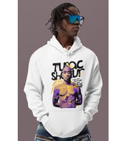 Tasarım Tupac Rapper Baskılı Unisex Oversize 2Pac Şarkıcı Hoodie