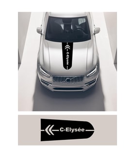 Citroen C-Elysee İçin Uyumlu Aksesuar Ön Kaput Sticker 75 Cm