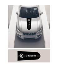 Citroen C-Elysee İçin Uyumlu Aksesuar Ön Kaput Sticker 75 Cm
