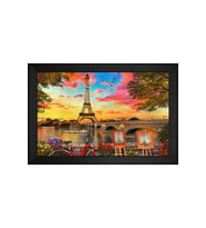 Manzara Temalı Kanvas Tablo 50 x 70 cm Siyah Çerçeve