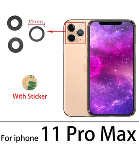 Tkgz İPhone 11 PRO MAX Arka Kamera Camı Lens Yapışkanlı