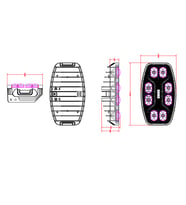 Offroad sis lambası 24.6 x 14 x 8.8cm beyaz-sarı gündüz ledli 12-36v adet / LASS362