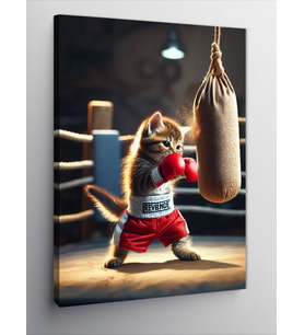 Kanvas Tablo Boksör Kedi