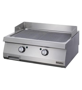 Öztiryakiler Elektrikli Grill Plate, Oluklu, 80x70x30 Cm, Krom Kaplı, Oge 8070 N C