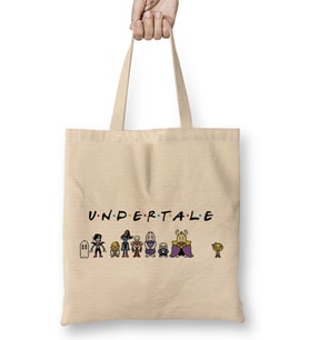 Undertale Friends 02 Bez Çanta Uzun Saplı
