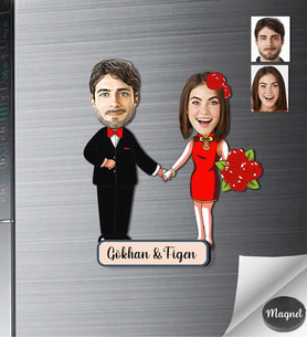 Kişiye Özel Sevgili Ahşap Magnet -19