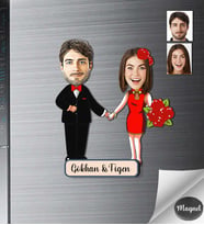 Kişiye Özel Sevgili Ahşap Magnet -19