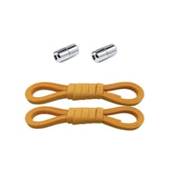 Ayarlanabilir 1 Çift Hardal Sarı Vidalı Kapsül Uçlu 6 MM Lastik Pratik Bağcık