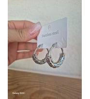 HALKA ÇELİK KÜPE MODELLERİ TARZ VE ŞIK (Silver)