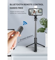 Işıklı Youtuber ve TikTok Selfie Çubuğu, Tripod, Bluetooth Kumandalı E-y S03-S Siyah