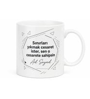 İsme Özel Sınırları Yıkan Yazılı Kupa Bardak Motivasyon Hediye