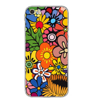 PrintiFy Iphone 5 ile Uyumlu Retro Color 2  Kamera Korumalı Şeffaf  Kılıf