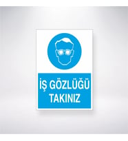 İş Gözlüğü Takınız 21x35 Arkası Yapışkanlı Levha