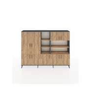 Arges Dolap 14 Raflı 9 Kapaklı 220x30x163 Antrasit-Çam
