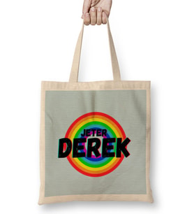 Derek Jeter CARTON ART - baseball Gifts Vintage Retro For BOYS AND Dad Bez Çanta Uzun Saplı